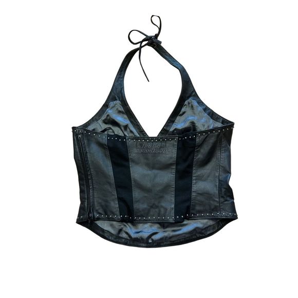 SOLD* NWOT Harley Davidson Leather Halter sz M - Picture 5 of 6